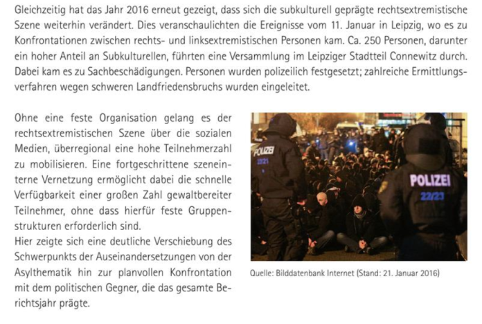 Verfassungsschutzbericht Sachsen 2016